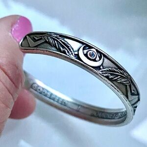 ALEX & ANI Godspeed Cuff Rafaelian Silver Finish Bracelet